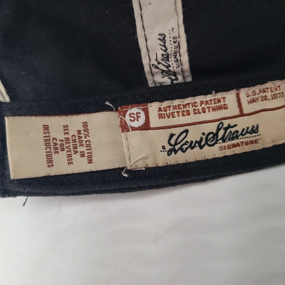 Levi Strauss Hat Strapback (Fits Small) Black Brown Leather Strap Casual Dad Men
